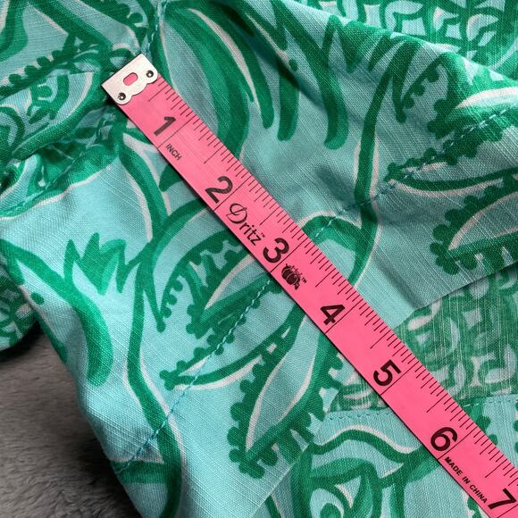 Lilly Pulitzer Shorts Womens Medium Green Originals Toucan Tango Tropical Print - Picture 8 of 8